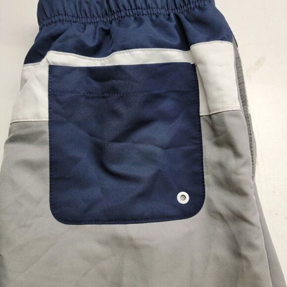 Speedo Swim Trunks Shorts Men's Size Medium Blue White Gray Mesh - Picture 8 of 8